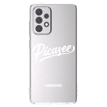 Picasee silikonowe przeźroczyste etui na Samsung Galaxy A52 5G A525F - Picasee - old logo - white