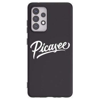 Picasee silikonowe czarne etui na Samsung Galaxy A52 5G A525F - Picasee - old logo - white