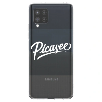Picasee silikonowe przeźroczyste etui na Samsung Galaxy A42 A426B - Picasee - old logo - white