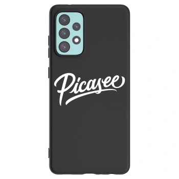 Picasee silikonowe czarne etui na Samsung Galaxy A72 A725F - Picasee - old logo - white