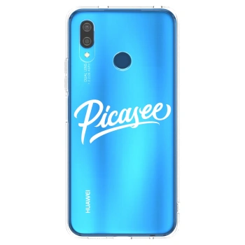 Picasee silikonowe przeźroczyste etui na Huawei P20 Lite - Picasee - old logo - white