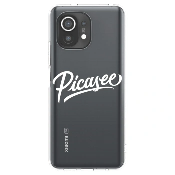 Picasee silikonowe przeźroczyste etui na Xiaomi Mi 11 - Picasee - old logo - white