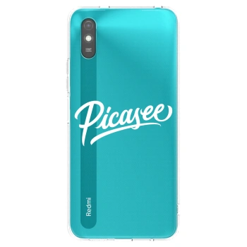 Picasee silikonowe przeźroczyste etui na Xiaomi Redmi 9AT - Picasee - old logo - white