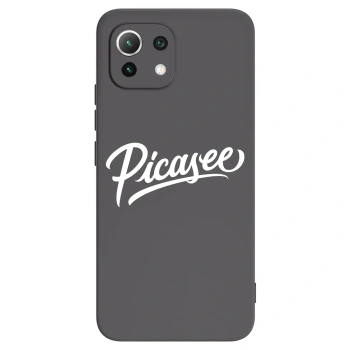 Picasee silikonowe czarne etui na Xiaomi Mi 11 Lite - Picasee - old logo - white