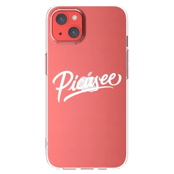 Picasee silikonowe przeźroczyste etui na Apple iPhone 13 - Picasee - old logo - white