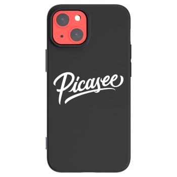 Picasee silikonowe czarne etui na Apple iPhone 13 mini - Picasee - old logo - white