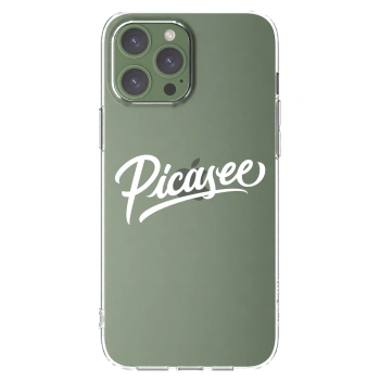 Picasee silikonowe przeźroczyste etui na Apple iPhone 13 Pro Max - Picasee - old logo - white