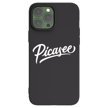 Picasee silikonowe czarne etui na Apple iPhone 13 Pro Max - Picasee - old logo - white