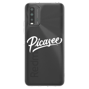 Picasee silikonowe czarne etui na Xiaomi Redmi 9T - Picasee - old logo - white