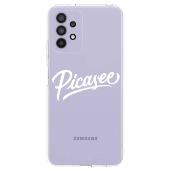 Picasee silikonowe przeźroczyste etui na Samsung Galaxy A32 4G SM-A325F - Picasee - old logo - white