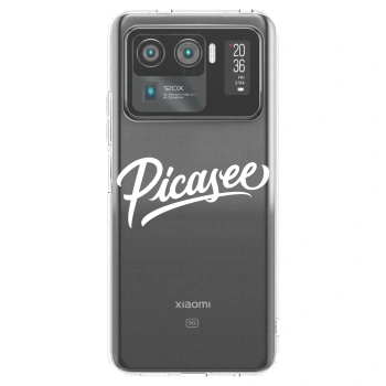 Picasee silikonowe przeźroczyste etui na Xiaomi Mi 11 Ultra - Picasee - old logo - white