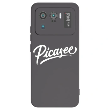Picasee silikonowe czarne etui na Xiaomi Mi 11 Ultra - Picasee - old logo - white