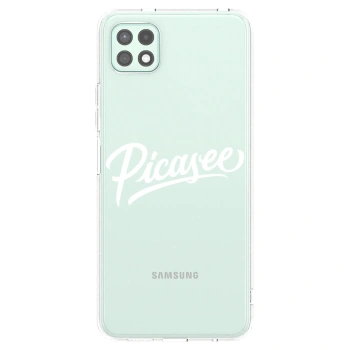 Picasee silikonowe przeźroczyste etui na Samsung Galaxy A22 A226B 5G - Picasee - old logo - white