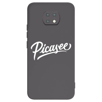 Picasee silikonowe czarne etui na Xiaomi Redmi Note 9T - Picasee - old logo - white