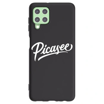 Picasee silikonowe czarne etui na Samsung Galaxy A22 A225F 4G - Picasee - old logo - white