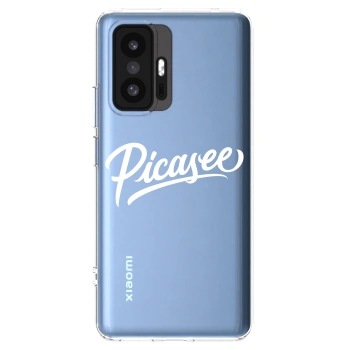 Picasee silikonowe przeźroczyste etui na Xiaomi 11T - Picasee - old logo - white
