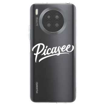Picasee silikonowe przeźroczyste etui na Huawei Nova 8i - Picasee - old logo - white
