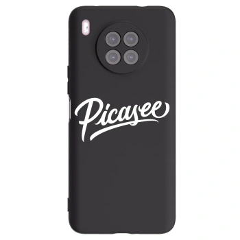 Picasee silikonowe czarne etui na Huawei Nova 8i - Picasee - old logo - white