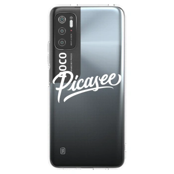 Picasee silikonowe przeźroczyste etui na Xiaomi Poco M3 Pro 5G - Picasee - old logo - white