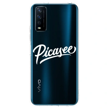 Picasee silikonowe przeźroczyste etui na Vivo Y11s - Picasee - old logo - white