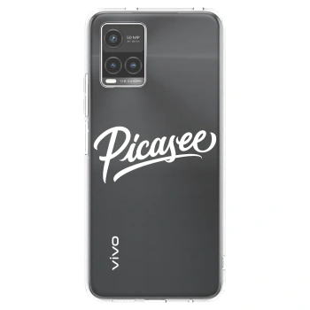 Picasee silikonowe przeźroczyste etui na Vivo Y33s - Picasee - old logo - white