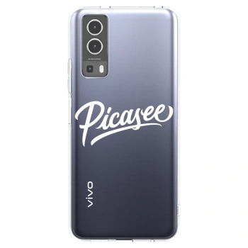 Picasee silikonowe przeźroczyste etui na Vivo Y72 5G - Picasee - old logo - white