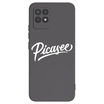 Picasee silikonowe czarne etui na Realme 8i - Picasee - old logo - white