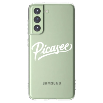 Picasee silikonowe przeźroczyste etui na Samsung Galaxy S21 FE 5G - Picasee - old logo - white