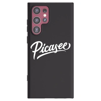 Picasee silikonowe czarne etui na Samsung Galaxy S22 Ultra 5G - Picasee - old logo - white