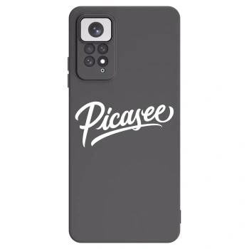 Picasee silikonowe czarne etui na Xiaomi Redmi Note 11 - Picasee - old logo - white