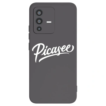 Picasee silikonowe czarne etui na Vivo V23 5G - Picasee - old logo - white