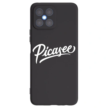 Picasee silikonowe czarne etui na Honor X8 4G - Picasee - old logo - white