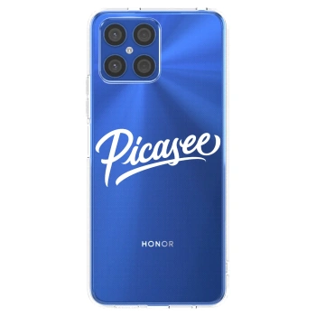 Picasee silikonowe przeźroczyste etui na Honor X8 4G - Picasee - old logo - white