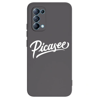 Picasee silikonowe czarne etui na OPPO Reno 5 5G - Picasee - old logo - white