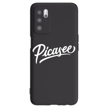Picasee silikonowe czarne etui na OPPO A16s - Picasee - old logo - white