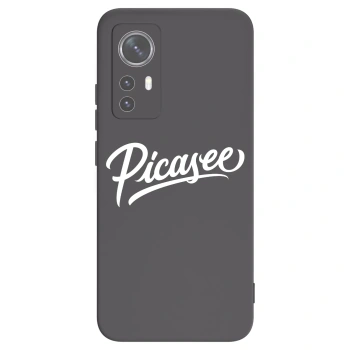 Picasee silikonowe czarne etui na Xiaomi 12X - Picasee - old logo - white