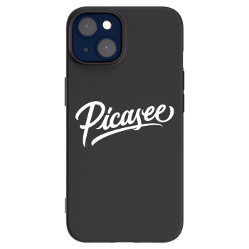 Picasee silikonowe czarne etui na Apple iPhone 14 - Picasee - old logo - white