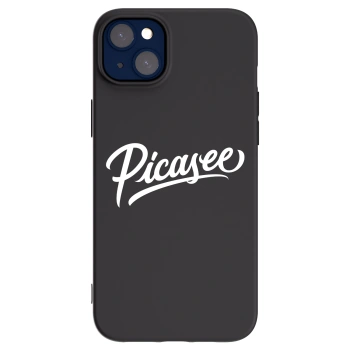 Picasee silikonowe czarne etui na Apple iPhone 14 Plus - Picasee - old logo - white