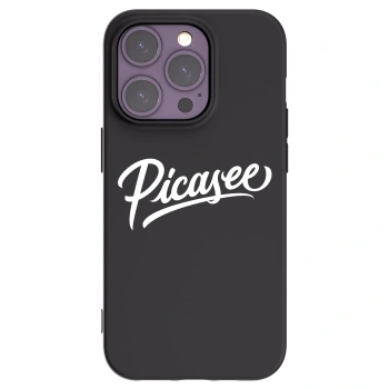 Picasee silikonowe czarne etui na Apple iPhone 14 Pro - Picasee - old logo - white