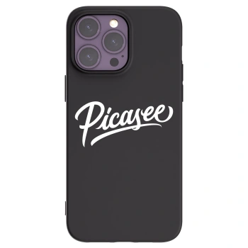 Picasee silikonowe czarne etui na Apple iPhone 14 Pro Max - Picasee - old logo - white