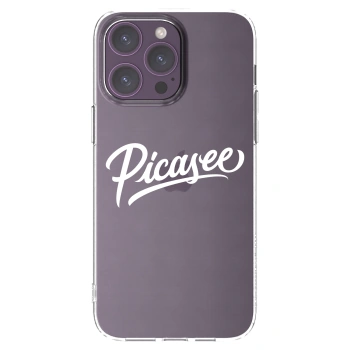 Picasee silikonowe przeźroczyste etui na Apple iPhone 14 Pro Max - Picasee - old logo - white