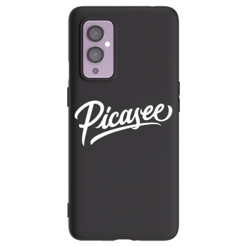 Picasee silikonowe czarne etui na OnePlus 9 - Picasee - old logo - white