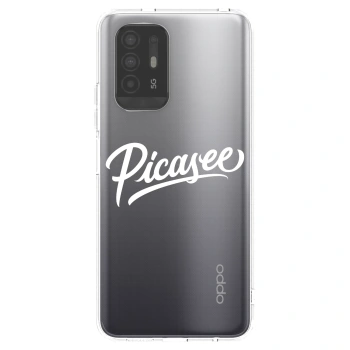 Picasee silikonowe przeźroczyste etui na OPPO A94 5G - Picasee - old logo - white
