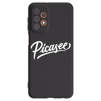Picasee silikonowe czarne etui na Samsung Galaxy A23 A236B 5G - Picasee - old logo - white