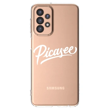 Picasee silikonowe przeźroczyste etui na Samsung Galaxy A23 A236B 5G - Picasee - old logo - white