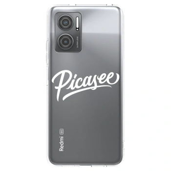 Picasee silikonowe przeźroczyste etui na Xiaomi Redmi 10 5G - Picasee - old logo - white