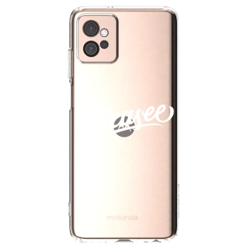 Picasee silikonowe przeźroczyste etui na Motorola Moto G32 - Picasee - old logo - white