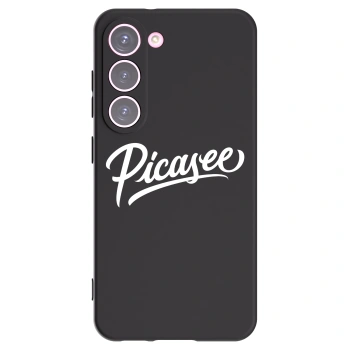 Picasee silikonowe czarne etui na Samsung Galaxy S23 5G - Picasee - old logo - white