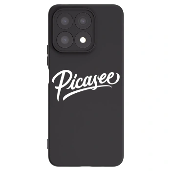 Picasee silikonowe czarne etui na Honor X8a - Picasee - old logo - white