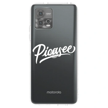 Picasee silikonowe przeźroczyste etui na Motorola Moto G72 - Picasee - old logo - white
